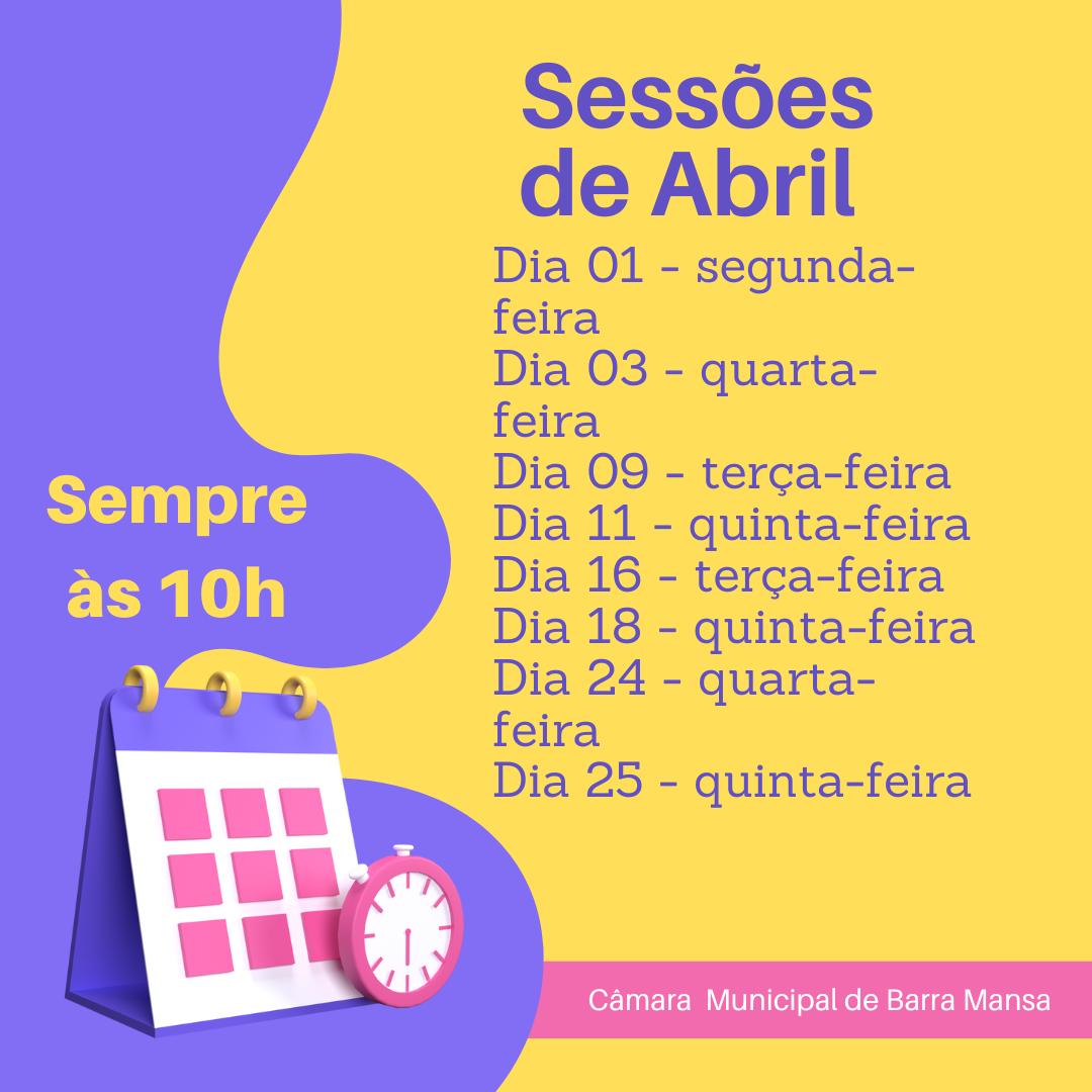 Sessões de Abril