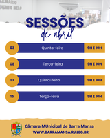 SESSÕES DE ABRIL 