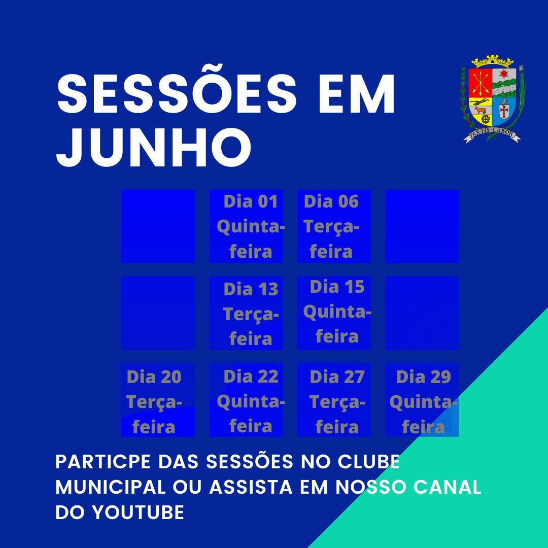 Sessões de junho 