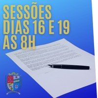 Sessões dias 16 e 19 de dezembro 